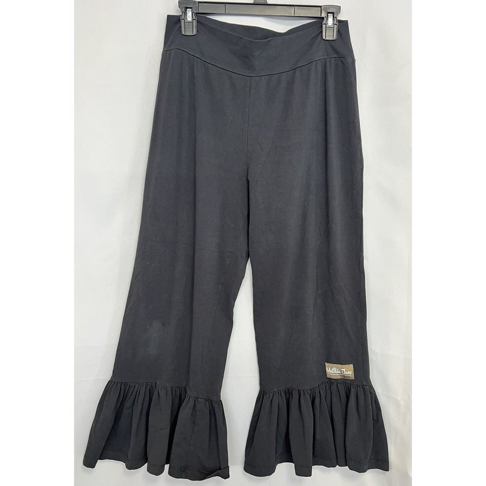 Matilda Jane Black Ruffle Hem Pants Size M